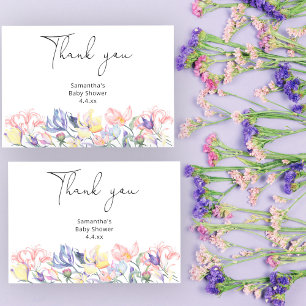 Bébé en fleurs merci baby shower