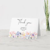 Bébé en fleurs merci pour la baby shower (Devant)