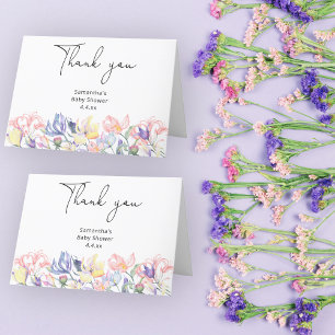 Bébé en fleurs merci pour la baby shower