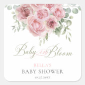 Bébé en fleurs Stickers Baby shower (Devant)