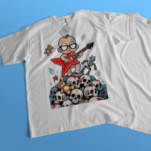 Bébé en métal - Yeux brillants et T-shirt guitare