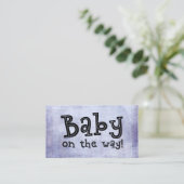 Bébé en route ! Grunge Purple Carte Cadeau (Debout devant)