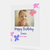 Bébé enfants 1er anniversaire ajouter le nom date (Angle)