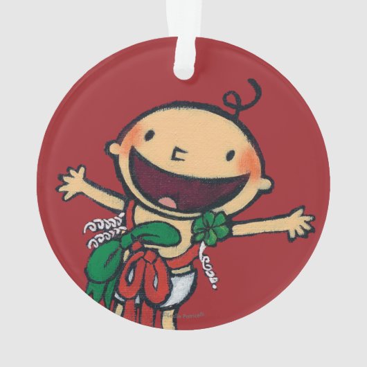 Bébé enveloppé dans les arcs pour Noël (dos)