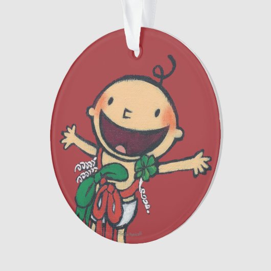 Bébé enveloppé dans les arcs pour Noël (devant)