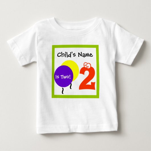 bébé est un 2, 2ème deuxième anniversaire, t-shirt (Devant)