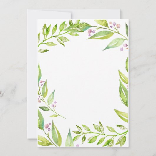 Bébé et Brunch Botanical Shower Invitation (Dos)