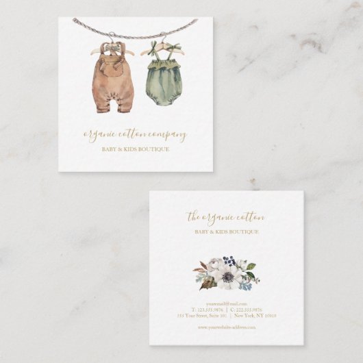 Bébé et enfants Vêtements carte de visite (Devant / Derrière)