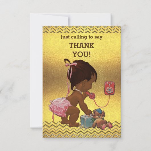 Bébé ethnique de chevrons d'or sur le Merci de (Devant)