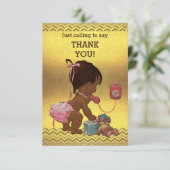 Bébé ethnique de chevrons d'or sur le Merci de (Debout devant)