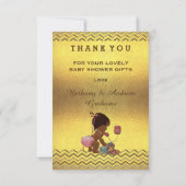 Bébé ethnique de chevrons d'or sur le Merci de (Dos)