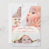 Bébé Faire-part 5 Collage Joyeux petit Noël (Devant)
