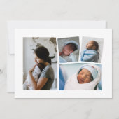 Bébé Faire-part de naissance Carte photo élégant F (Dos)