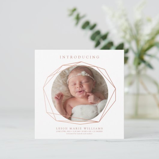 BÉBÉ FAIRE-PART DE NAISSANCE Introduire bébé (Debout devant)