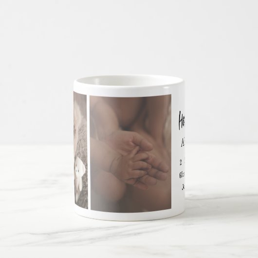 Bébé Faire-part de naissance photo Mug (Centre)