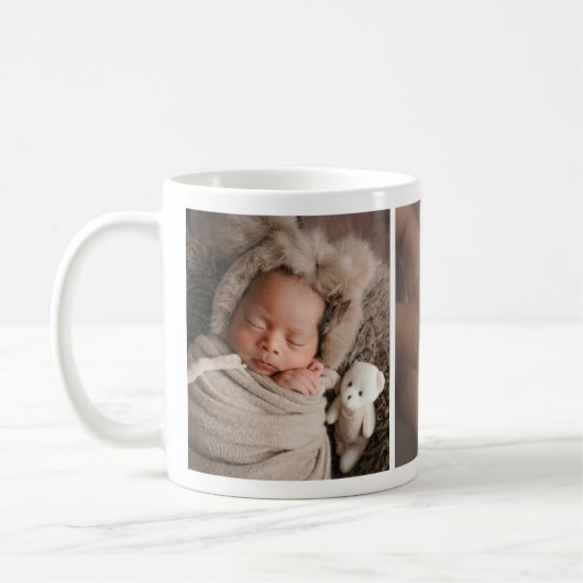 Bébé Faire-part de naissance photo Mug (Gauche)