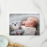 Bébé Faire-part de naissance photo Script moderne