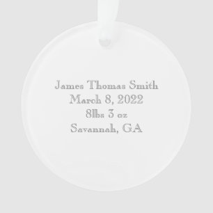 Bébé Faire-part de naissance photo Unisex noir bla