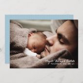 Bébé Faire-part en simple écriture blanche (Devant / Derrière)