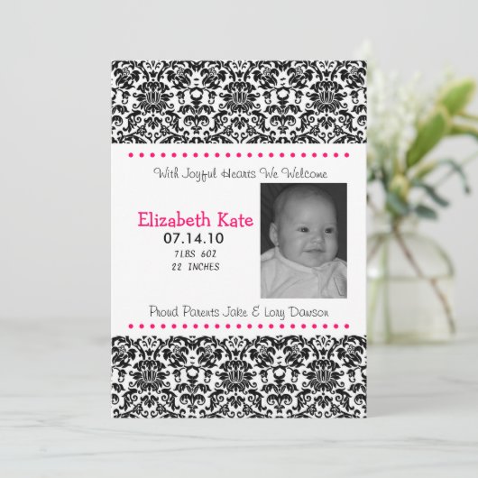 Bébé Faire-part fille (Debout devant)