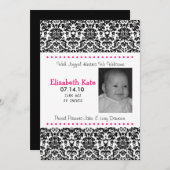 Bébé Faire-part fille (Devant / Derrière)