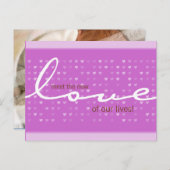 BÉBÉ FAIRE-PART - fille d'amour (Devant / Derrière)