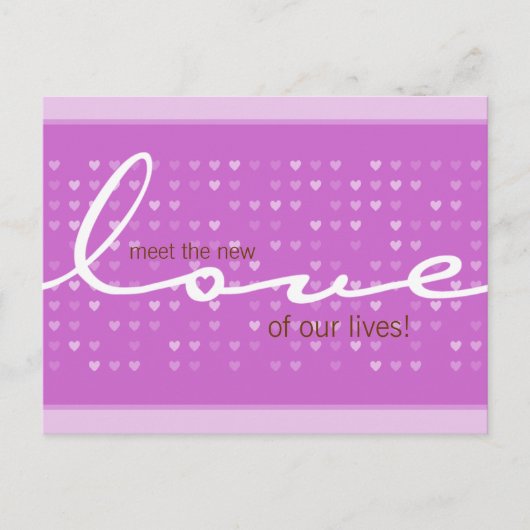 BÉBÉ FAIRE-PART - fille d'amour (Devant)