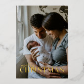 Bébé Faire-part Noël Photo Foil Holiday (Recto)