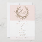 Bebe fait sur commande - invitation française rose (Devant)