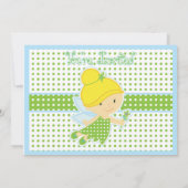 Bébé, Fée de bébé Invitations de fête d'anniversai (Dos)