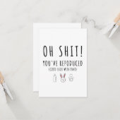 Bébé Félicitations Carte de naissance (Devant/Arrière en situation)