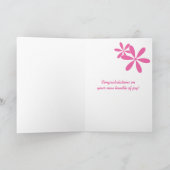 Bébé Félicitations Fille Carte de voeux (Intérieur)