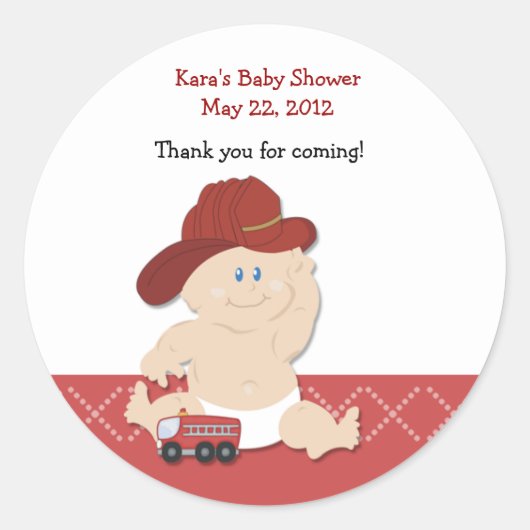 BÉBÉ FIGHTER Baby shower Favoriser Sticker (Devant)