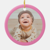 Bébé fille 1er Noël Photo Décoration Rabbit (Dos)