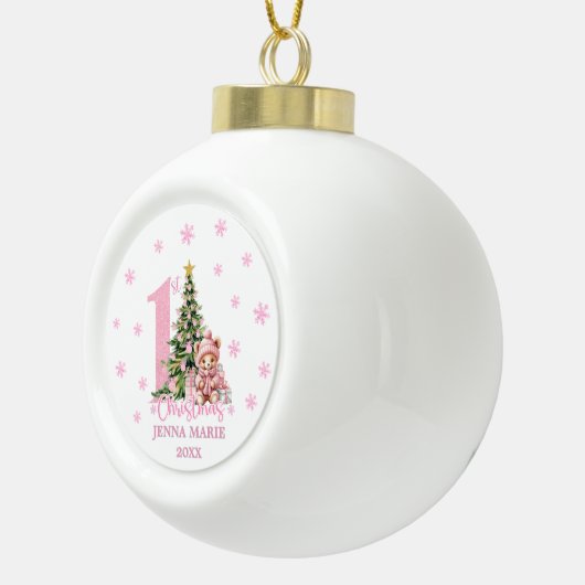 BÉBÉ FILLE 1ER ORNEMENT DE NOËL (Droite)