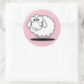 Bébé fille agneau rose autocollants (Sac)