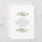 Bébé fille baby shower de ballon invitation (Dos)