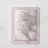 Bébé Fille Baptême Invitation (Devant / Derrière)