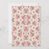 Bébé Fille Baptême Invitation (Dos)