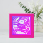 Bébé Fille Bébé Douche Invitations (10) (Debout devant)