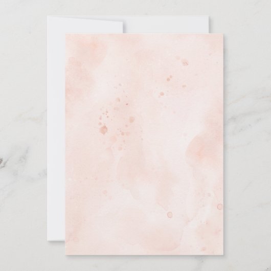 Bébé Fille Blush & White Nouveau-né Faire-part de  (Dos)