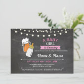 Bébé fille brasser bière douche Invitation de la c (Debout devant)
