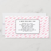 BÉBÉ FILLE DOUCHE CONCERT INVITATION TICKET (Dos)