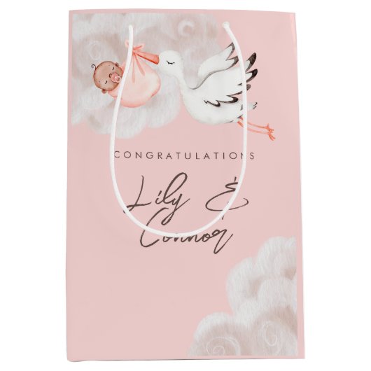 Bébé Fille Douche Sac cadeau (Devant)