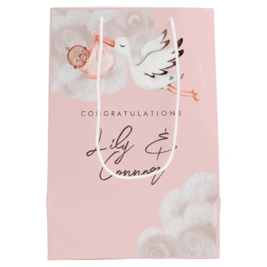 Bébé Fille Douche Sac cadeau (Dos)