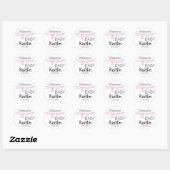 Bébé fille Douche Vêtements Ligne Sticker rond (Feuille)