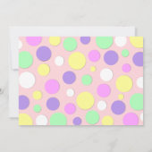 Bébé Fille Eléphant Douche Invitation (Dos)