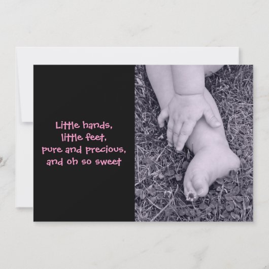 Bébé fille Faire-part de naissance (Devant)