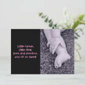 Bébé fille Faire-part de naissance (Debout devant)