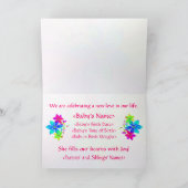 Bébé fille Faire-part de naissance (Intérieur)